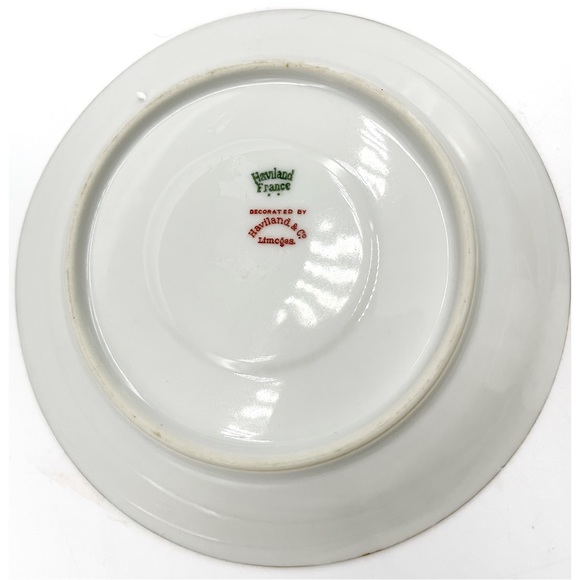 Vintage Haviland & Co Limoges Bone China Rose Porcelain France Tea Cup Saucer - Picture 3 of 4